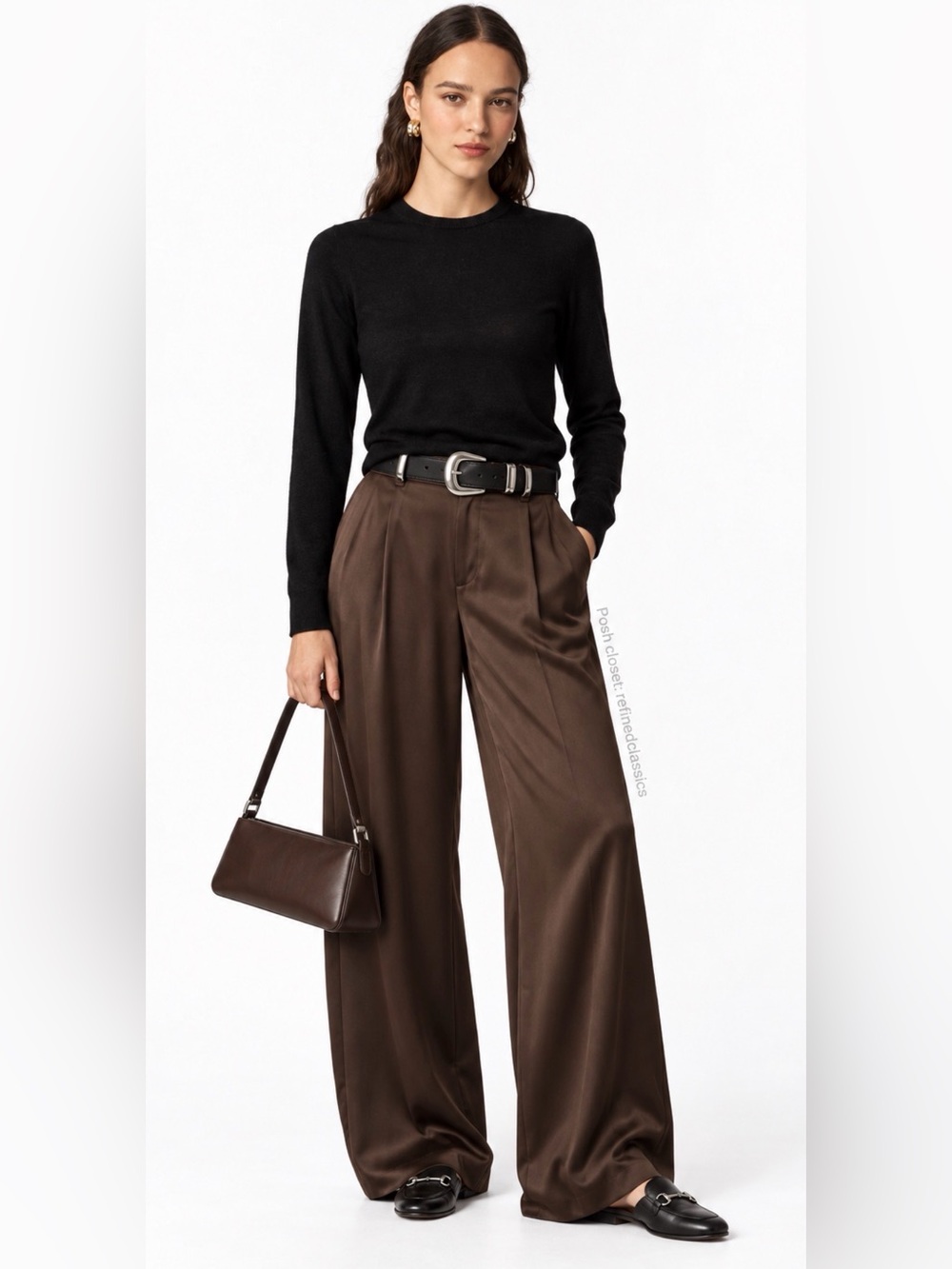 J.Crew NWOT Carolyn fitted crewneck sweater in merino wool in black